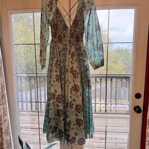 NWT Free People Long Sleeve Maxi Dress